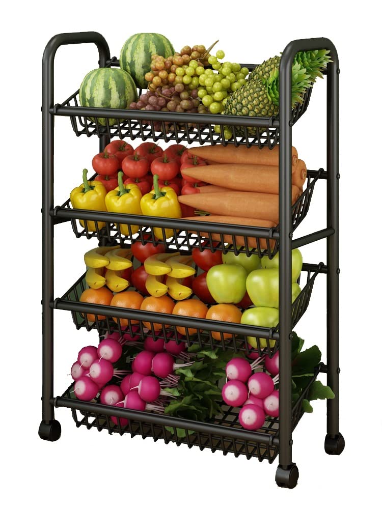 Carrito de almacenamiento rodante de 3 niveles con estante de metal desmontable, carrito multiusos para lavandería, sala de juegos, garaje, oficina o dormitorio, organiza tu espacio de manera