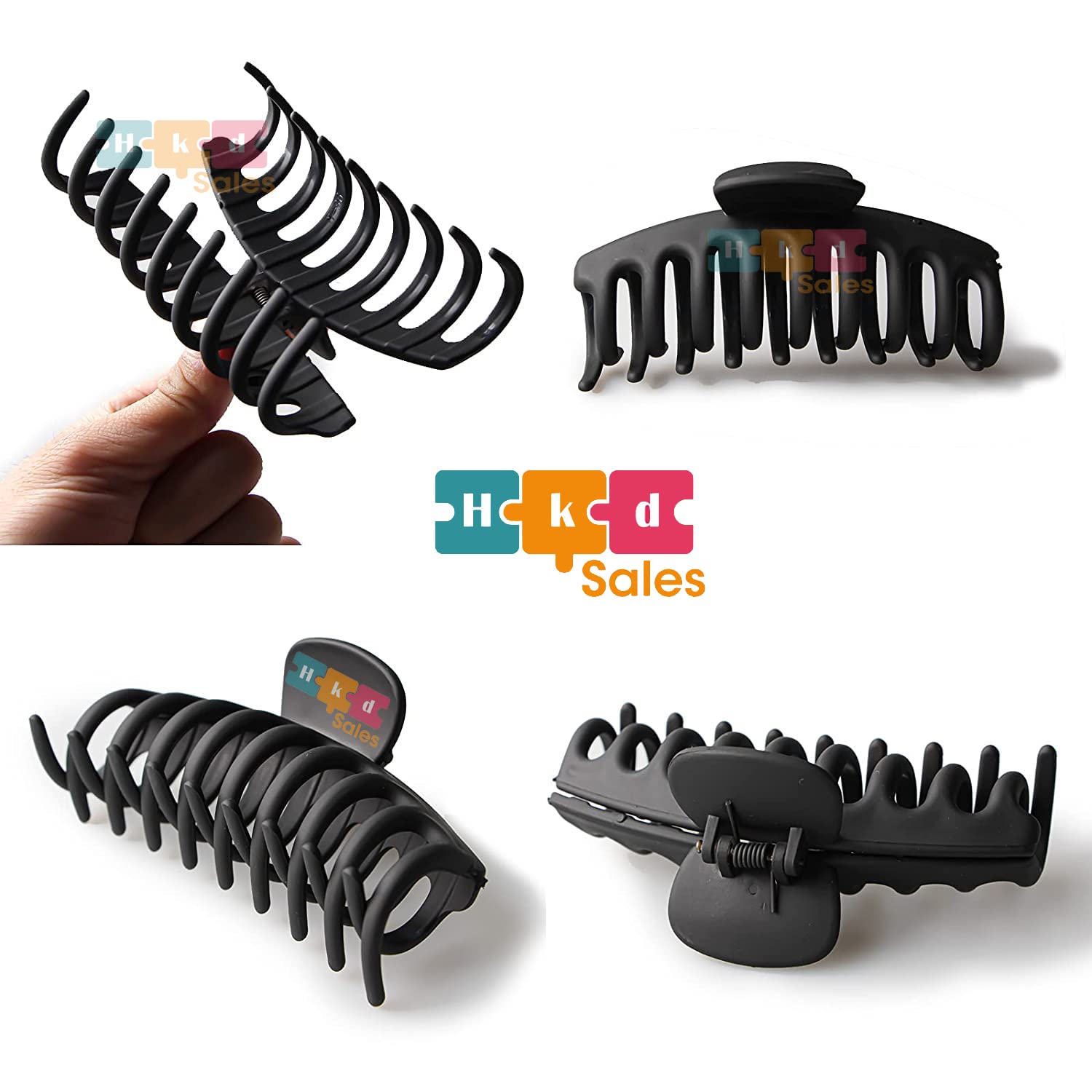 HKD Sales Hair Accessories for Women Stylish Acrylic Clips for Women Hair Daily Use Claw Clips for Women, Large Claw Clips for Women (Pack of 4) 1