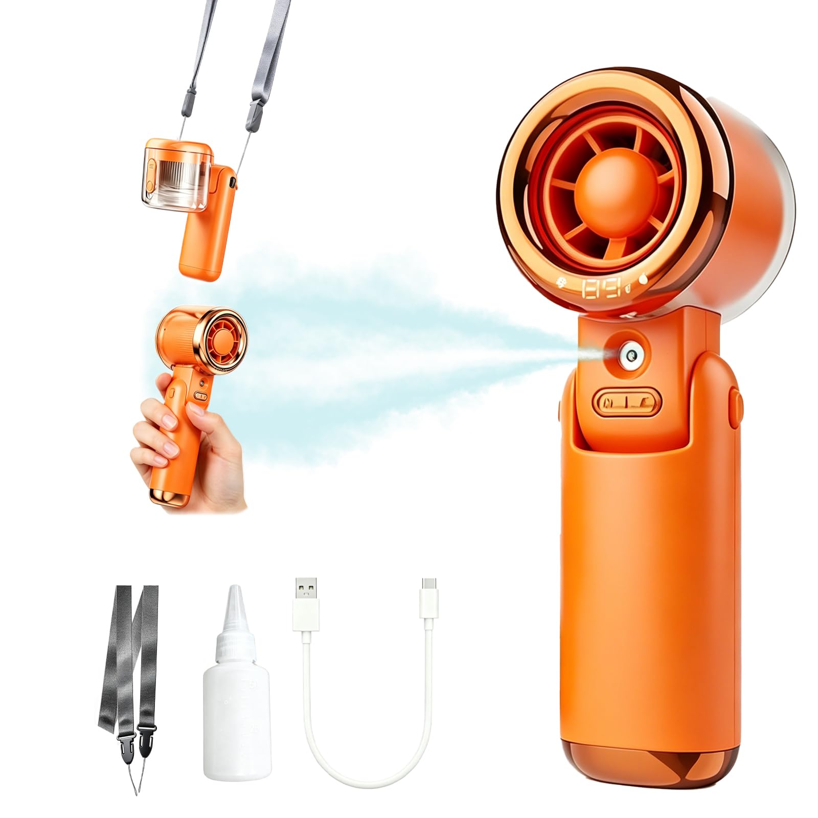 Kaniya ハンディファン スプレー機能付き 携帯扇風機 長時間稼働 360a Amazon | Kaniya ハンディファン スプレー機能付き 携帯扇風機 長時間