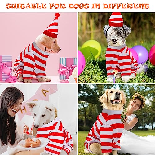 Disfraz Halloween rayas rojo y blanco para perro talla M miniatura 5