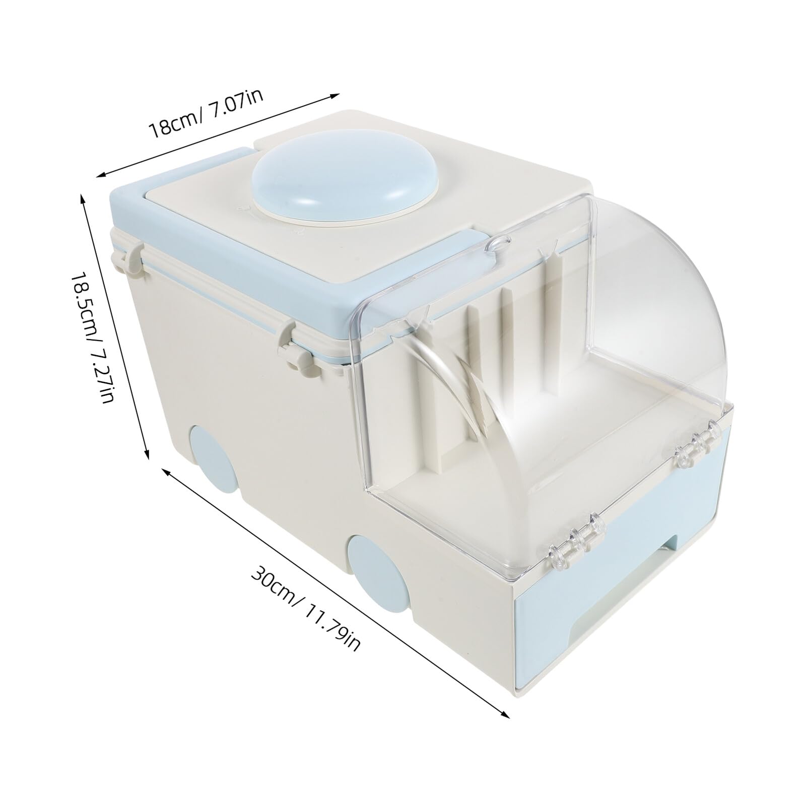 Caja Organizadora para Medicamentos de Gran Capacidad, Maletín Médico Portátil de Plástico con Asa, Compartimentos para Botiquín de Primeros Auxilios en Casa, Color Crema Azul,