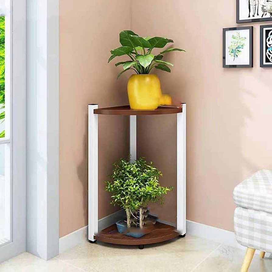 Amazon｜[GZGZ] 観葉植物 棚 コーナー カラー7 テーブル ラック ミニ