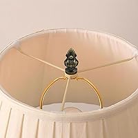 Vista 5 de Perilla de tapa de latón antiguo con perilla de acabado de lámpara retro con tornillo de doble rosca para pantalla de lámpara, se adapta tanto a 3/8