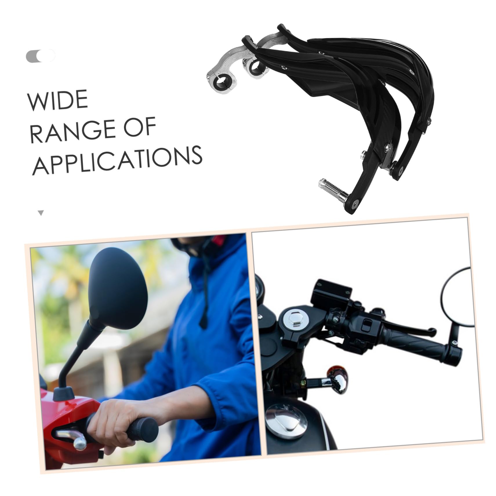 Protège-mains de Moto 1 Paire Noir Plastique Métal pour Guidon
