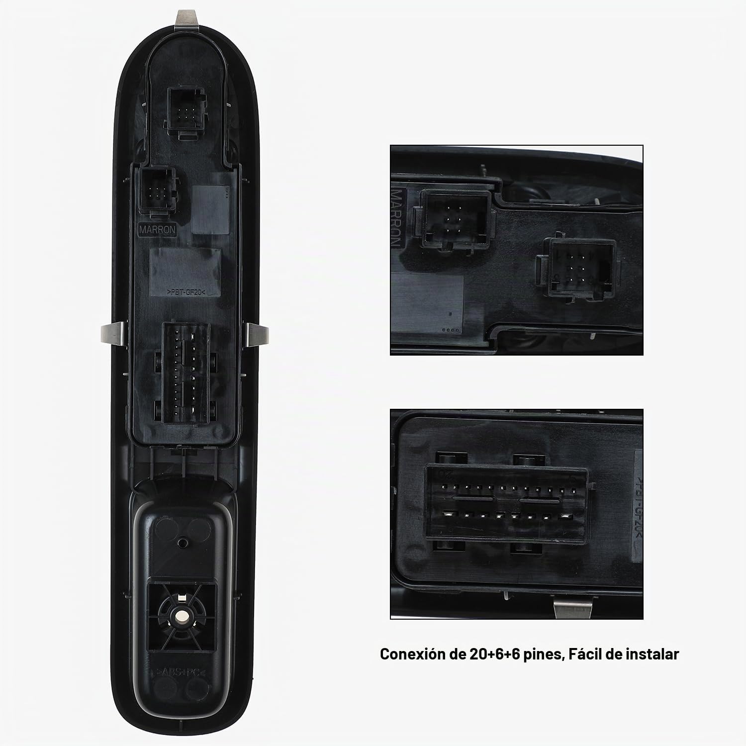 YAOPEI Control Elevalunas Espejo retrovisor para Peugeot 3008 5008 Botón Interruptor Elevalunas Eléctrico 6490.X6 96650621ZD