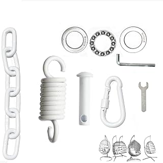 Kit colgante de silla de huevo para patio que incluye enchufe de resorte y gancho a presión, accesorios para colgar silla hamaca, capacidad de peso de 250 kg, accesorios de montaje para silla