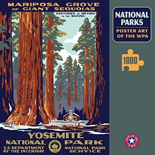 Yosemite National Park Poster Art of The WPA 1000 Jigzaw Puzzle Games for Kids Adults Collector Item (Printed in USA)