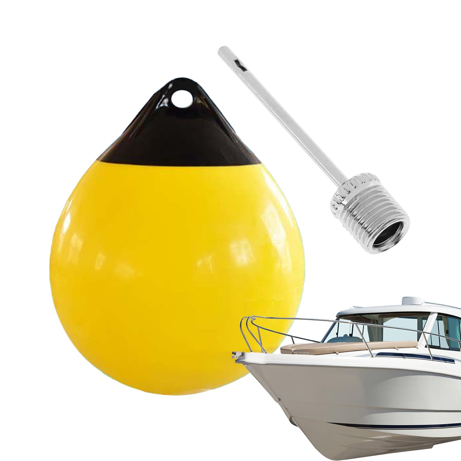 Bouée de bateau – Bouée ronde | Balle d'amarrage | Dispositifs de flottaison de sécurité marine anti-collision pour bateaux à moteur, yachts, aquaculture, bateaux de ski | pour bouées de natation
