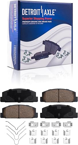 Miniatura 7 de Detroit Axle - Kit de frenos traseros para Mazda 6, 03 Protege 2003 2004 2005 2005 Rotores de freno de disco perforados y ranurados de repuesto para