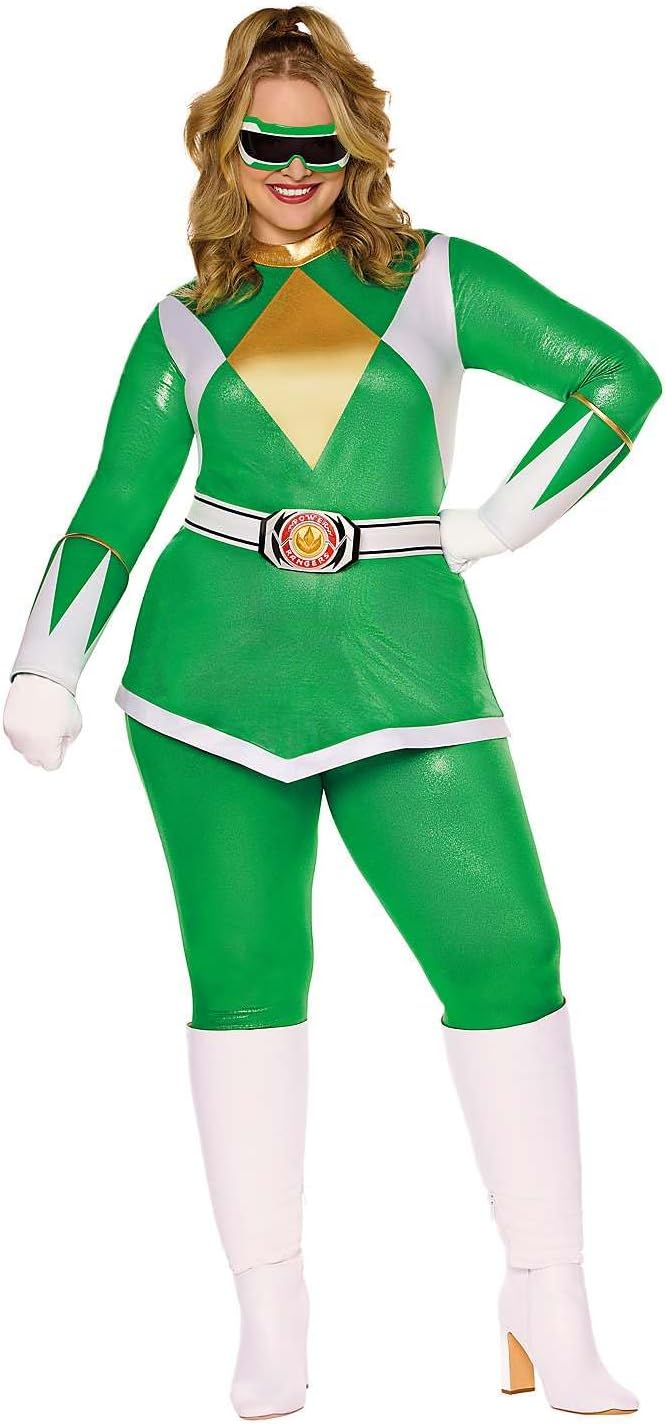Spirit Halloween Mighty Morphing Power Rangers Adult Green Ranger Costume, Officially Licensed, Power Ranger Suit