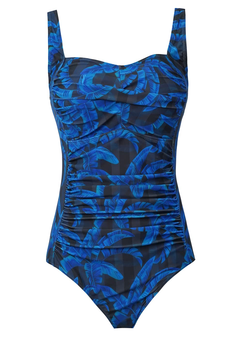 Damen Einteilige Badeanzug Monokini Verstellbarer Schultergurt Badeanzüge Falten Bademode Schwimmanzug