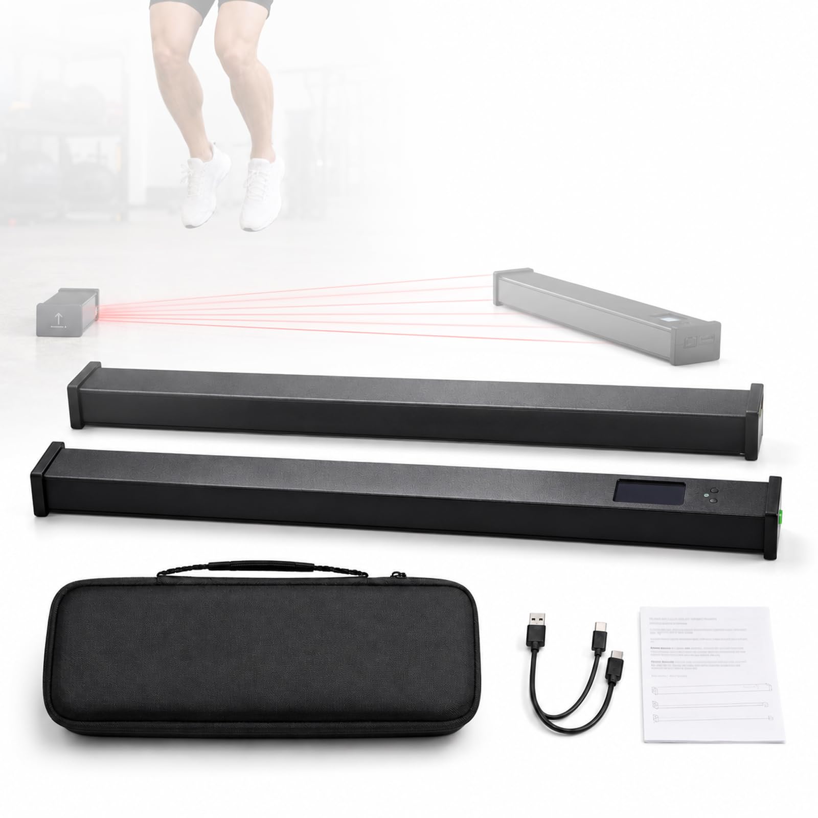 YIYIRAN Jump Sensor Light Blanket Tester, Vertical Jump Measurement Device With Real-time Analytics, Jump Height, Ground Contact Time And Rsi, App And On-device Display, For Standard