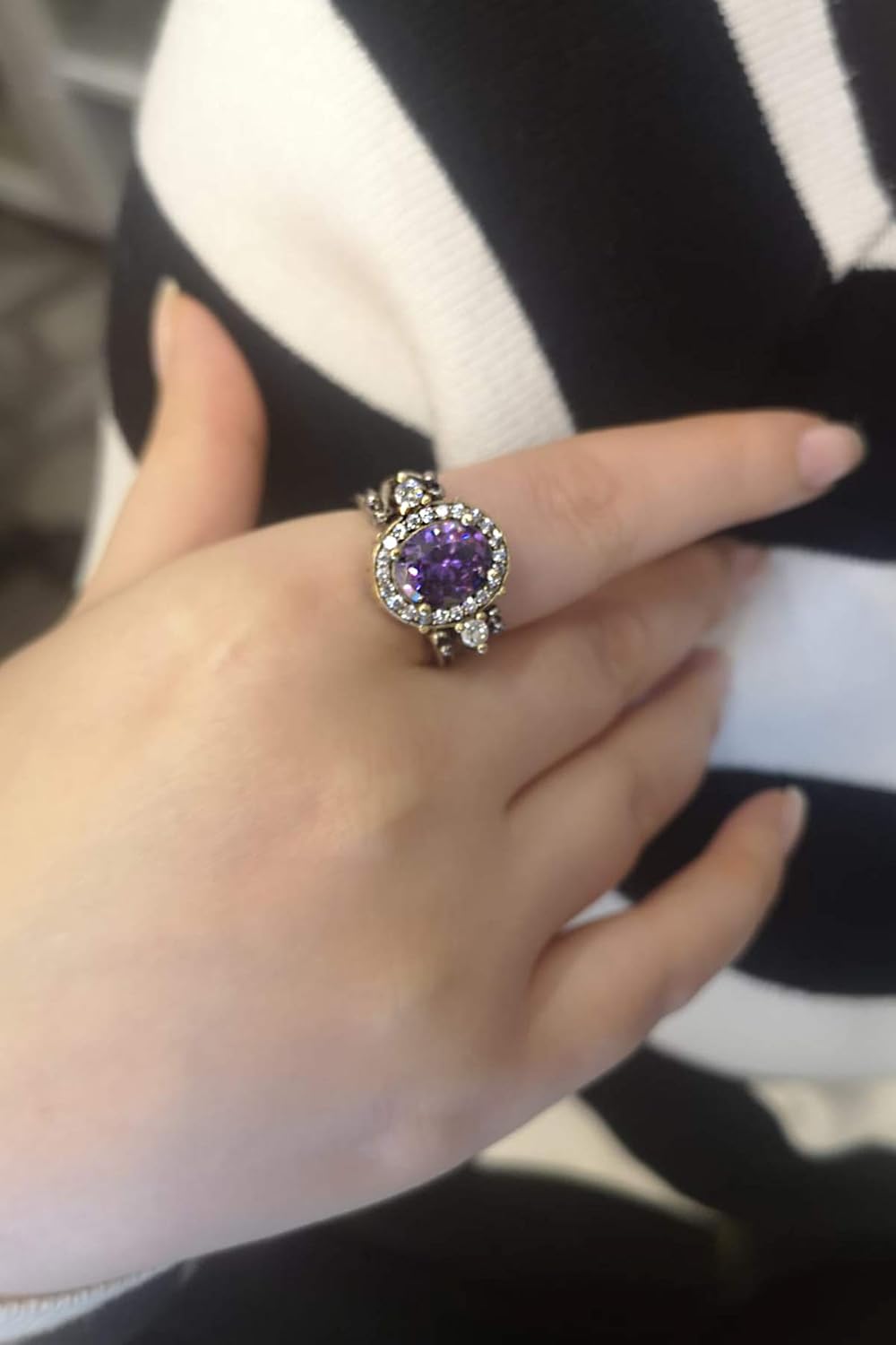 Two Oval-Cut Gemstones Reversible 925 Sterling Silver Handmade Ring for Women – Premium Quality 2-in-1 Design