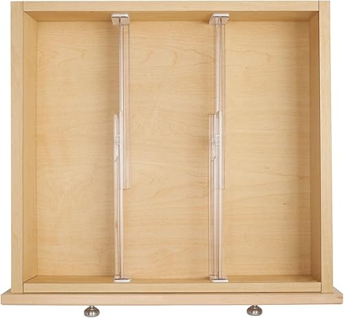 Miniatura 6 de mDesign Divisor de cajón extensible con extremos de espuma, divisor de cajón que se bloquea en su lugar, separadores para ropa y accesorios en