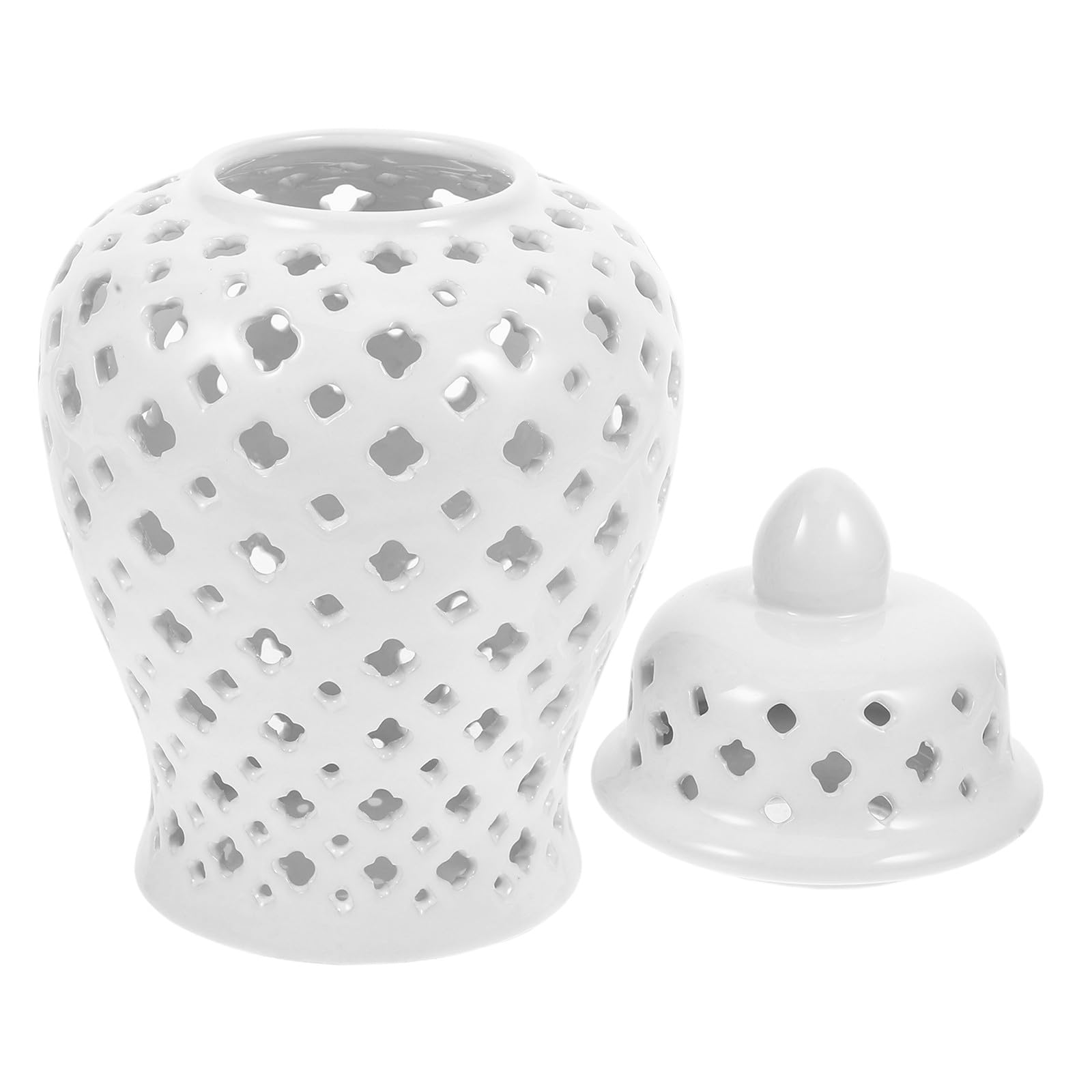 Vase décoratif creux blanc incassable et résistant