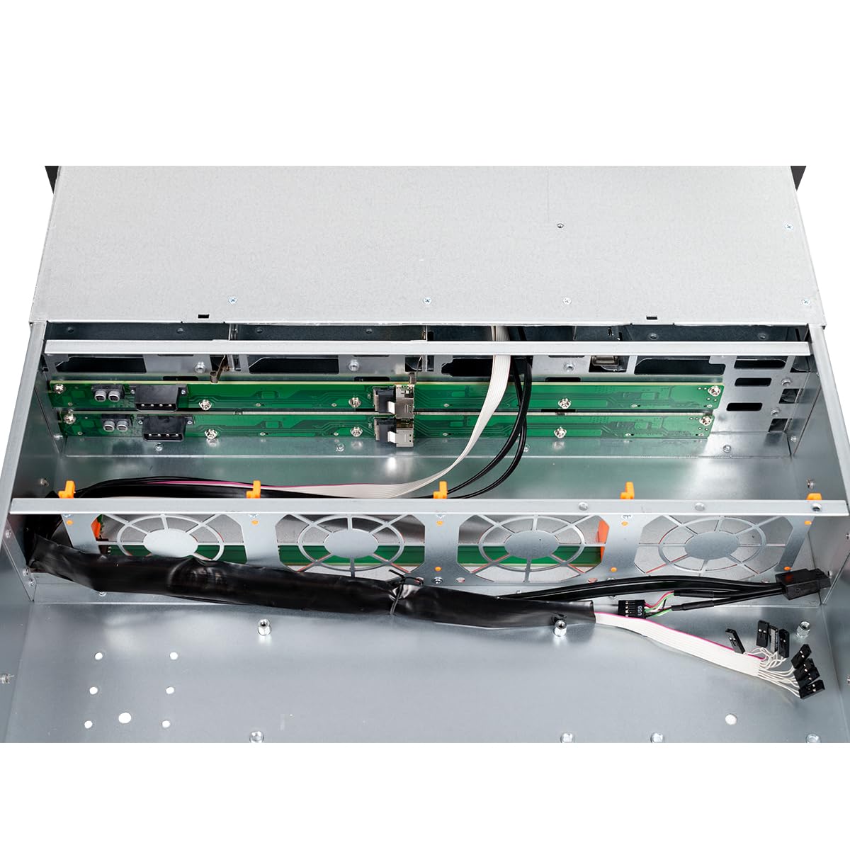 UNYKAch HSW4208 Hot Swap - Box Rack a caldo - 2U, ATX, 8 alloggiamenti compatibili con dischi da 3,5″ o 2,5", 4 ventole da 80 mm, 1 USB 2.0 e 1 USB 3.0