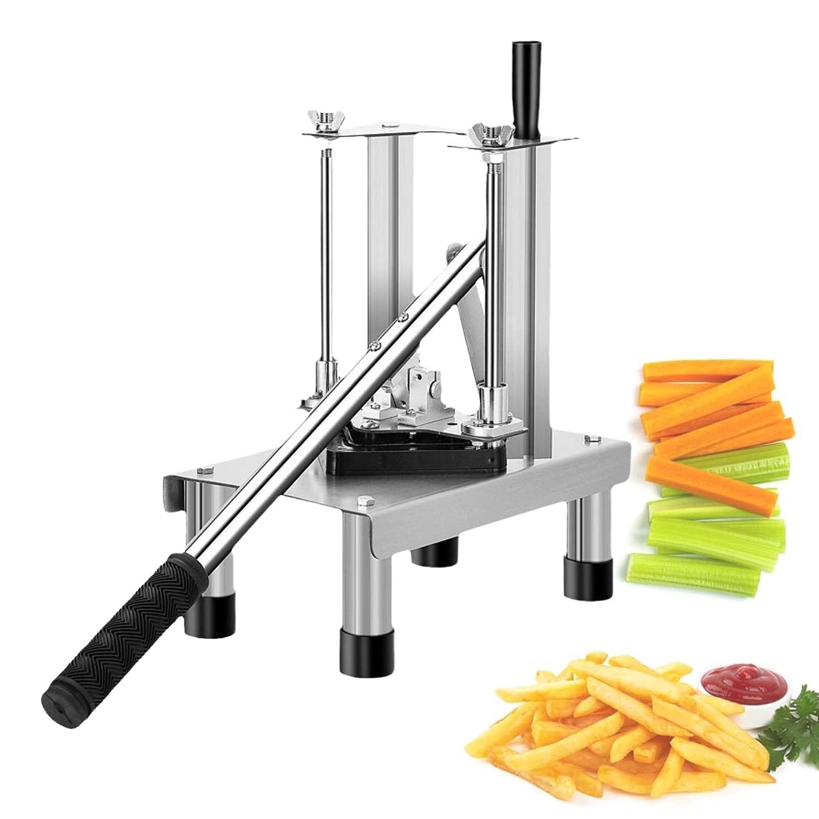 ASerZenith Commercial Potato Slicer With Adjustable Blades, Stainless Steel Vegetable Chopper For Efficient Food Preparation