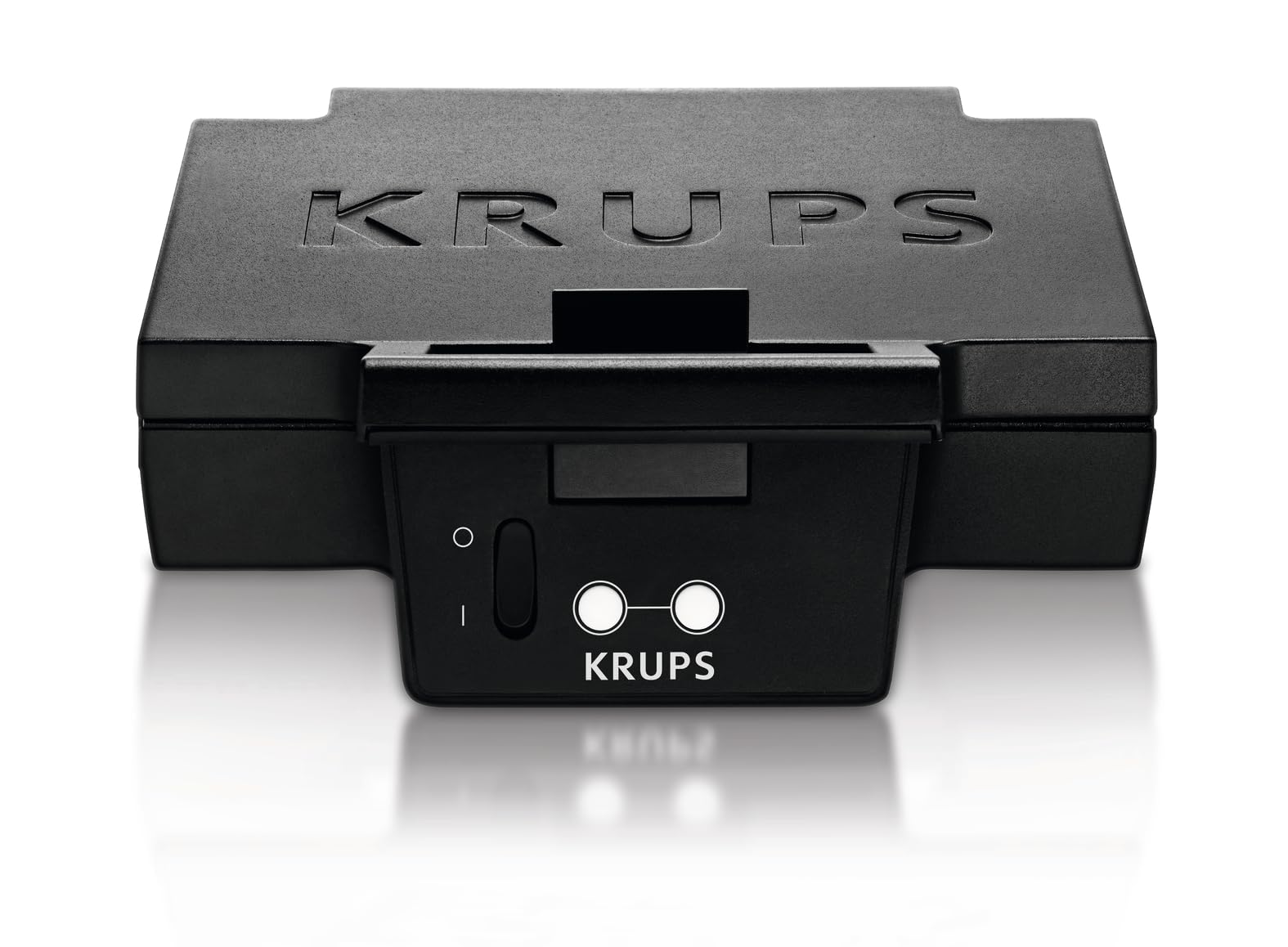 Krups FDK FDK461 - Sandwichmaker icónico de 850 W, placas antiadherentes con revestimiento de cerámica, diseño icónico, almacenamiento vertical, fácil de usar, negro, FDK461