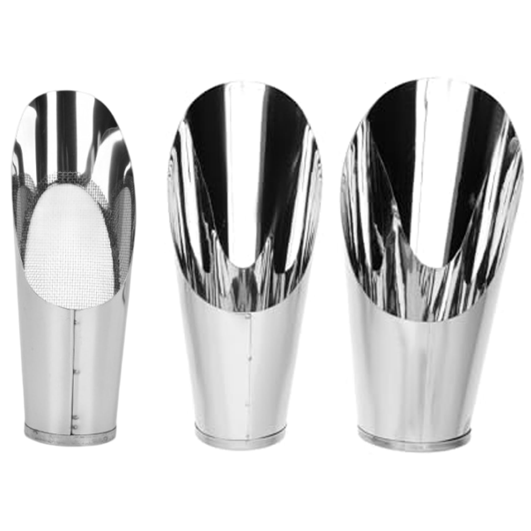 Nirelief 3Pcs Bonsai Soil Scoop 3 Size Stainless Steel Soil Scoop with Fine Mesh Sieve Sturdy & Smooth Gardening Tools for Indoor Plant, Potted Succulent