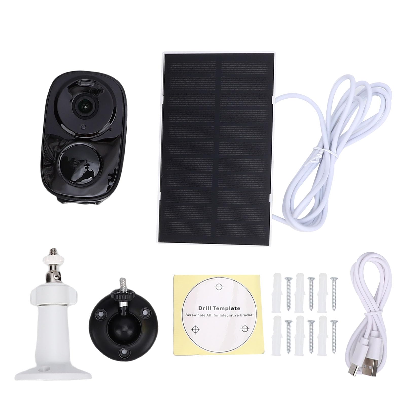 LICAEVEY Telecamera di Sicurezza Solare 2K HD 2.4GHz WiFi, Rilevamento Movimento PIR IP66 Telecamera di Sicurezza Esterna Impermeabile con Pannello Solare, Grandangolo 135°, Audio (BLACK)