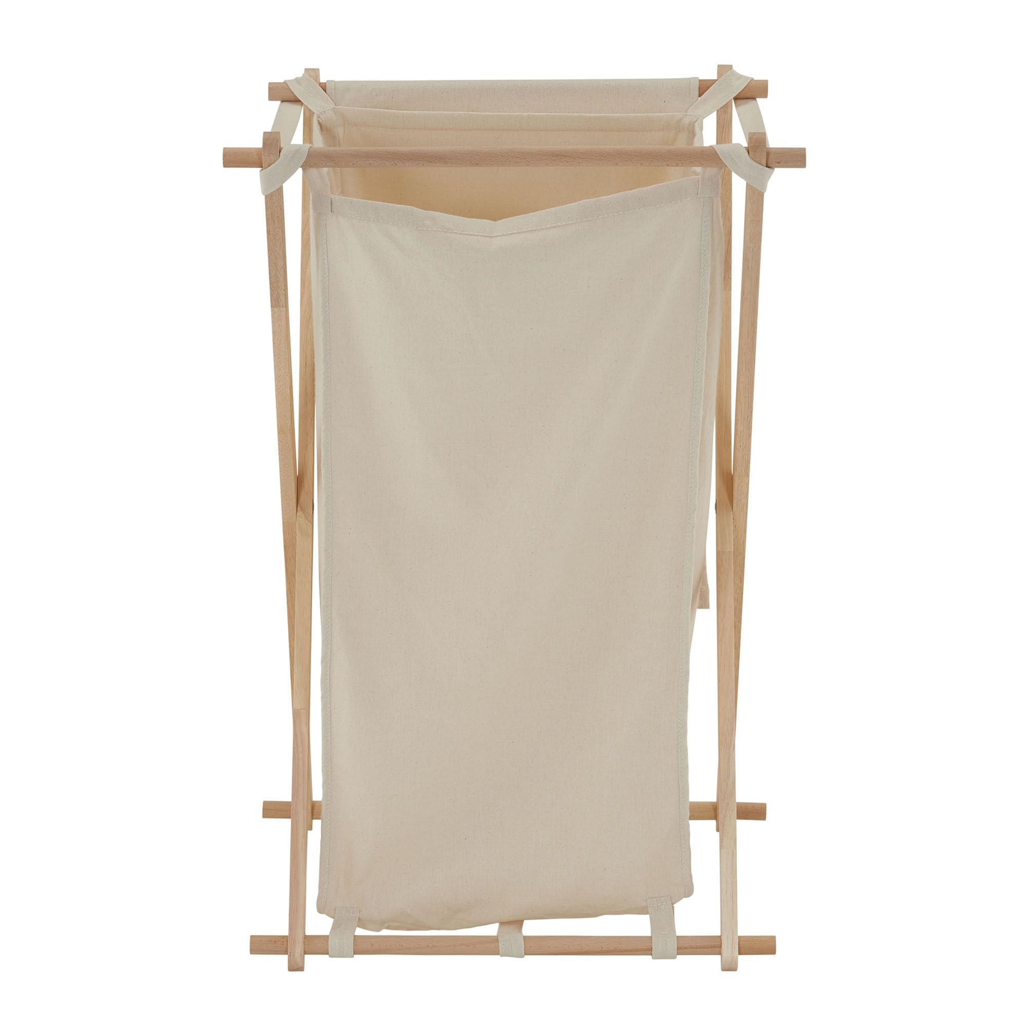 (incomplete missing pcs)Household Essentials 6785-1 Collapsible Wood X-Frame Laundry Hamper with Fold Over Lid