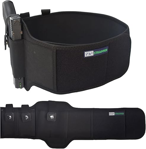 Staystrapped Funda de banda para el vientre para transporte oculto, funda de pistola para mujeres y hombres compatible con Glock 17 19 43x, Sig P320
