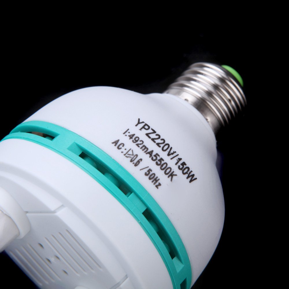 Andoer E27 170-250V 150W 5500K Photo Studio Ampoule Photographie Torche vidéo lumière Lampe du Jour
