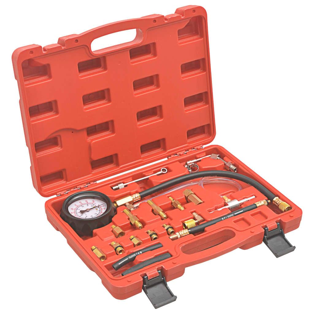 Kit de control de presión de inyección de combustible con manómetro de 0 a 10 bar, adaptadores y mangueras de cobre y plástico, kit de herramientas para coches y camiones