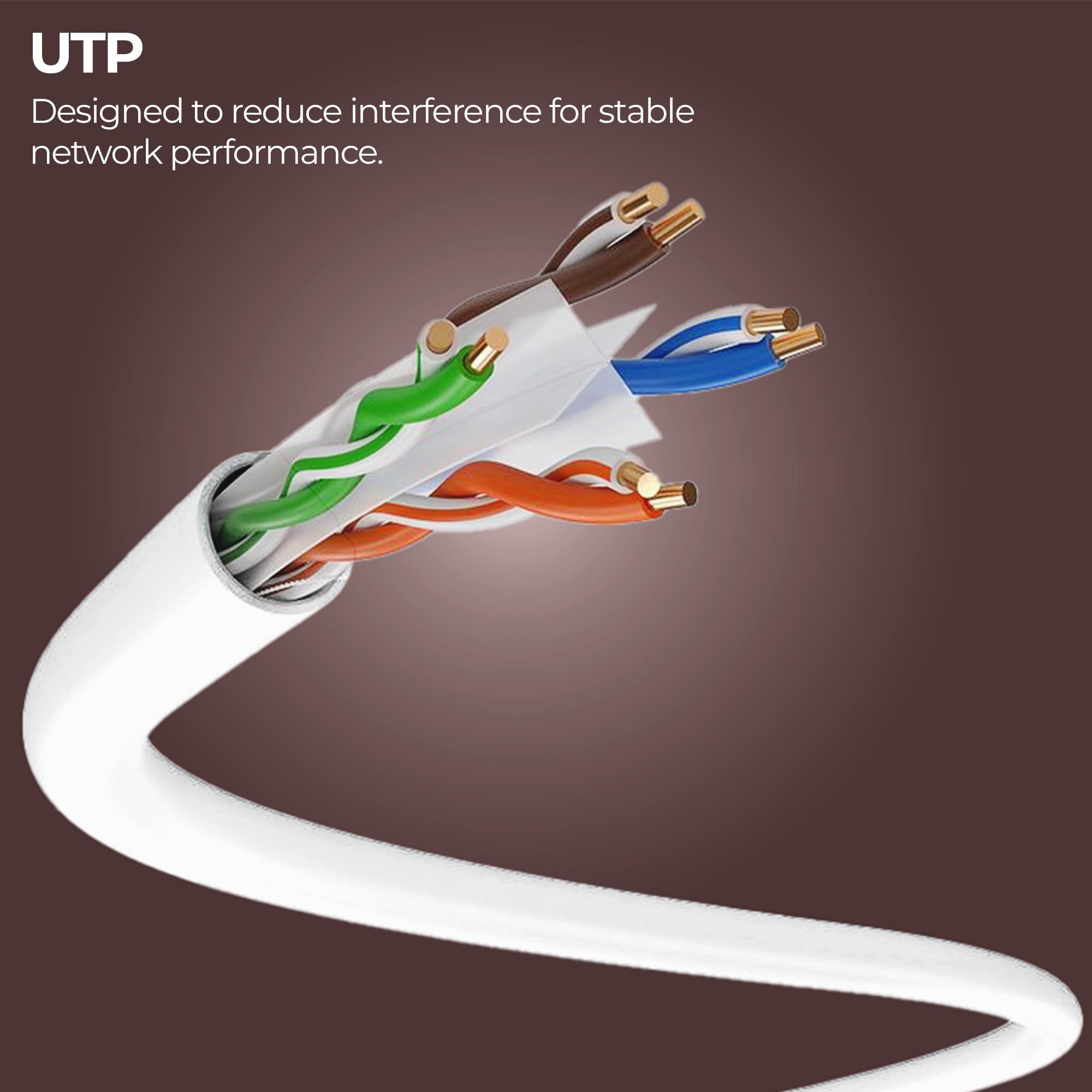 Zebronics Cat 6 Ethernet Cable, 10 Gbps, 20 Meter, UTP, RJ45 LAN Cable, for Routers, POE Switch, IP Phones, PC & Laptops (PC4PCAT6, 20M) — Amazon image 3
