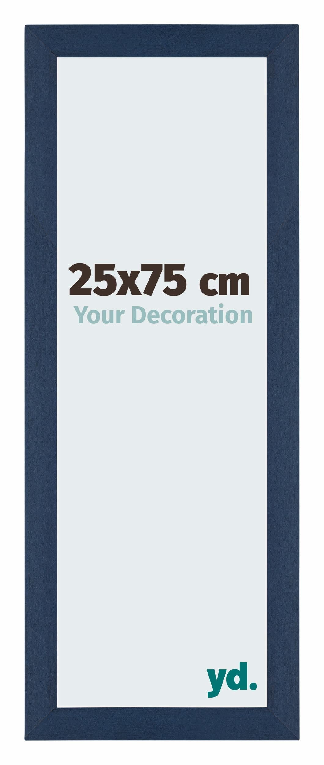 Your Decoration - Picture Frame 25x75 cm - Dark Blue Swept - Decorative Wall Frame in MDF with Antireflection - Frame 25x75 - Mura