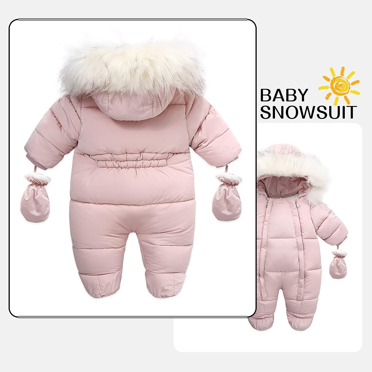 Baby Girl Winter Snowsuit Toddler Jacket Clothes For Boy Infant Jumpsuit Hoodied - Image 2