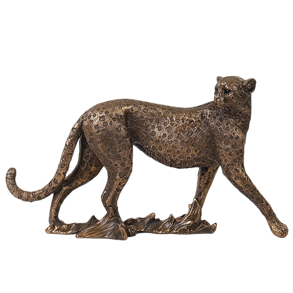 IJSDNVJNDX Minimalist for Living Room Desk Decorative Art Piece Leopard Resin Sculpture Panther Statue Elegant B