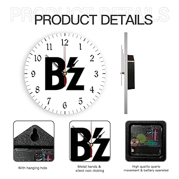 Amazon.co.jp: B'z ロックバンド 掛け時計 壁掛け時計 かけ時計