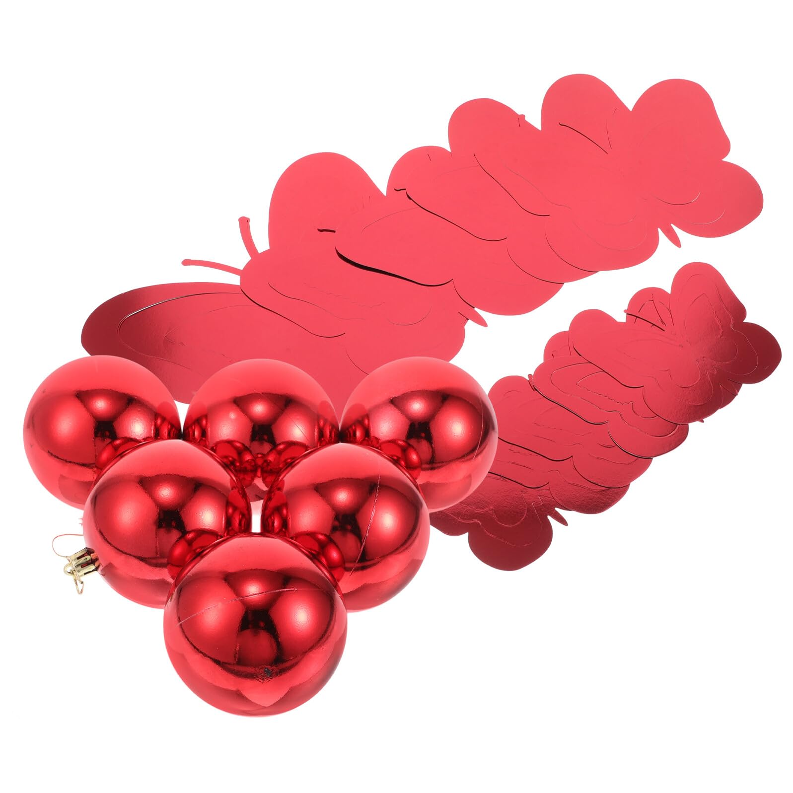 Set Decorativo 17 Pezzi Farfalle e Palline Luminose da Appendere Ornamenti Sospesi per Soffitto e Pareti Decorazioni Primaverili Romantiche per Feste e Anniversari