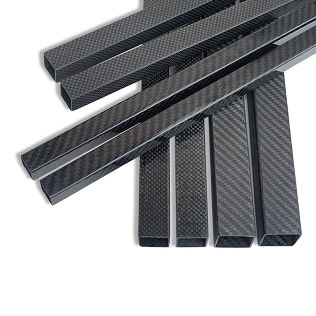1Pcs 3K Carbon Fiber Square Tube, Length 1000mm OD8 10 15 18 20 22 25 30 35 40mm High Strength Matte Surface Carbon Tube For R/C Model (Color : 12x12x10mm plain)