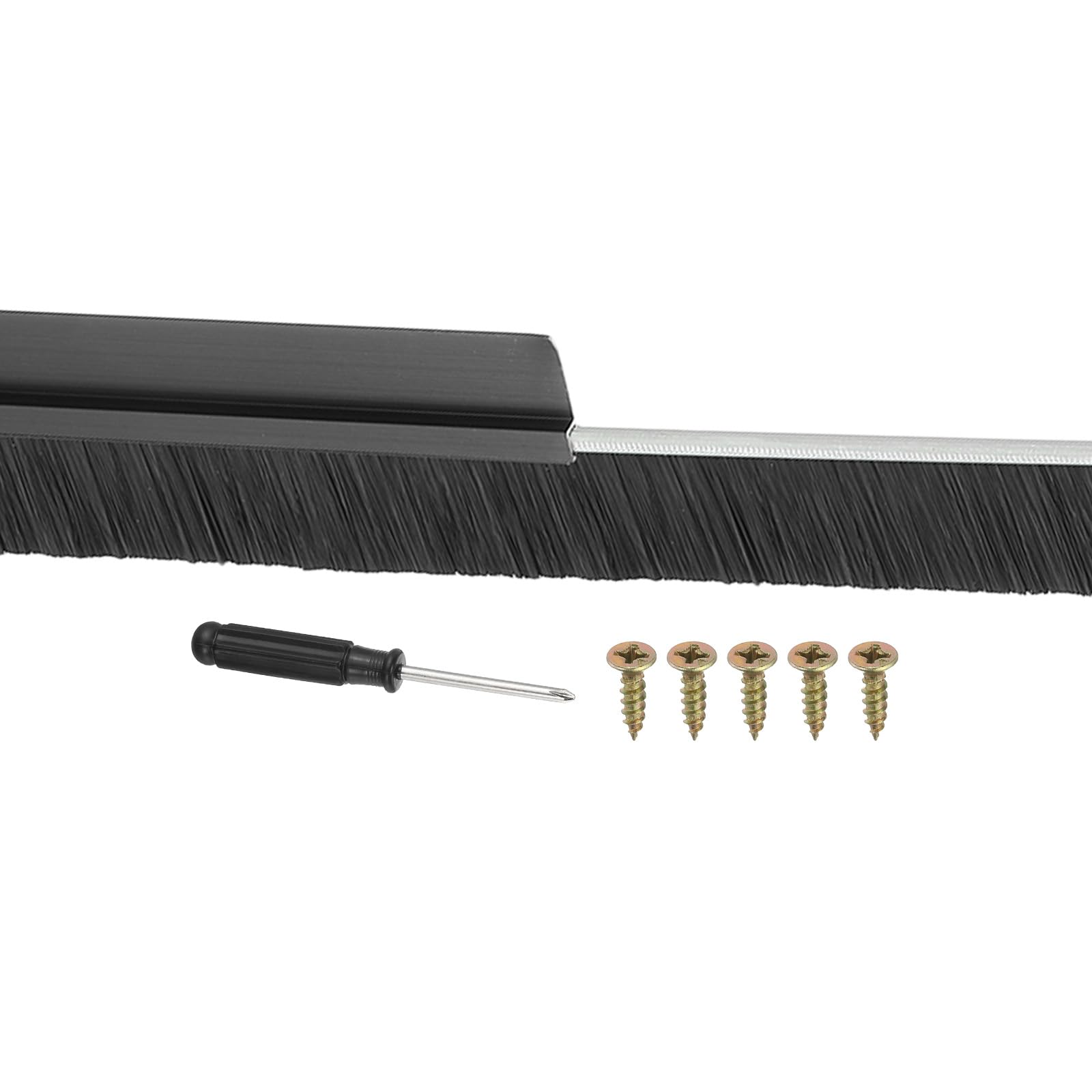 PATIKIL Door Brush Sweeps 0.39" Bristles x 47.24" Long