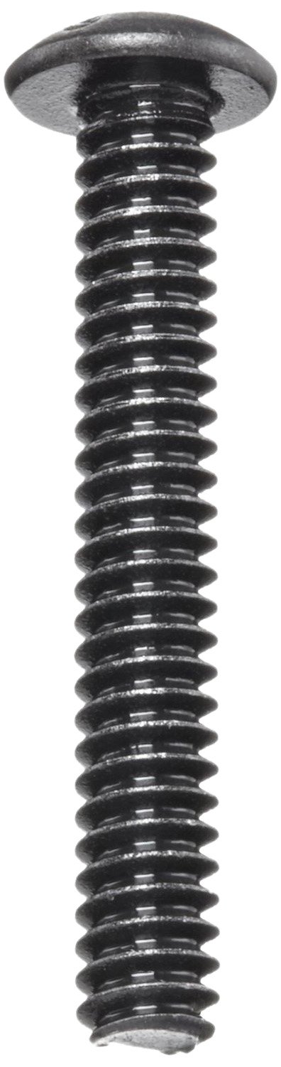 Class 12.9 Steel Socket Cap Screw, Plain Finish, Button Head, Internal Hex Drive, Meets ISO 7380, 40mm Length, Fully Threaded, M6-1 Metric Coarse Threads (Pack of 100)