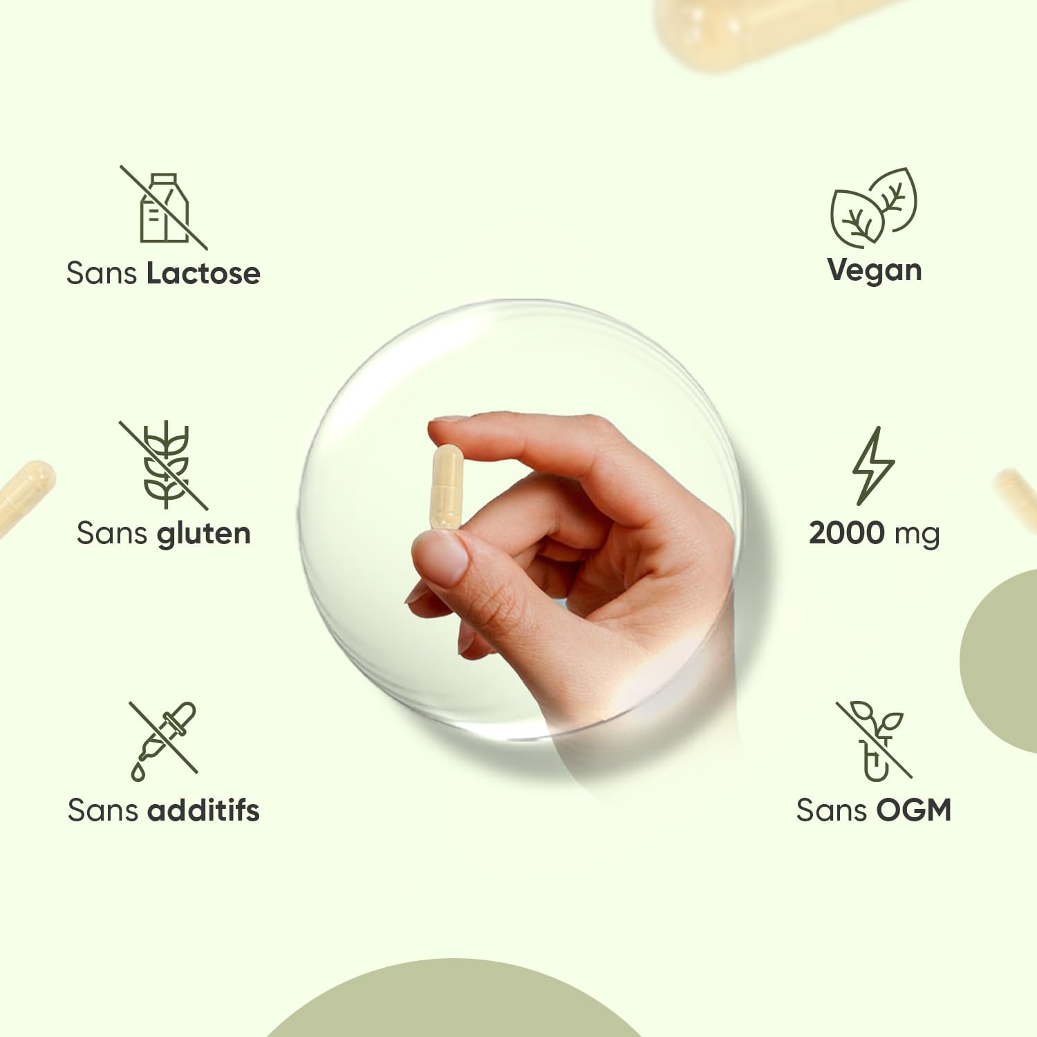 Boswellia Serrata Gélules 2000mg 180 Gélules Vegan avec 85% d’Acide Boswellique - Extrait de Poudre de Boswellia (5:1) Équivalent à 400mg - sans OGM ni Gluten, sans Lactose ni Additifs - pour 6 Mois