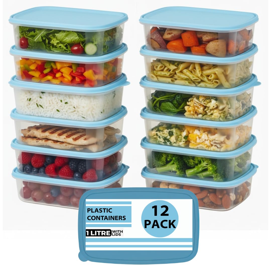 Drw Green 1L Airtight Meal Prep Containers With Lids – Leakproof, Microwave, Freezer & Dishwasher Safe, Bpa-Free Food Storage Boxes (10)