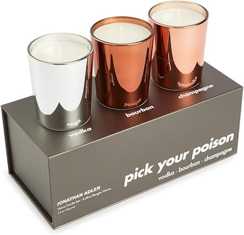 Jonathan Adler Juego de 3 velas votivas Pick Your Poison-Poison, talla única, multicolor