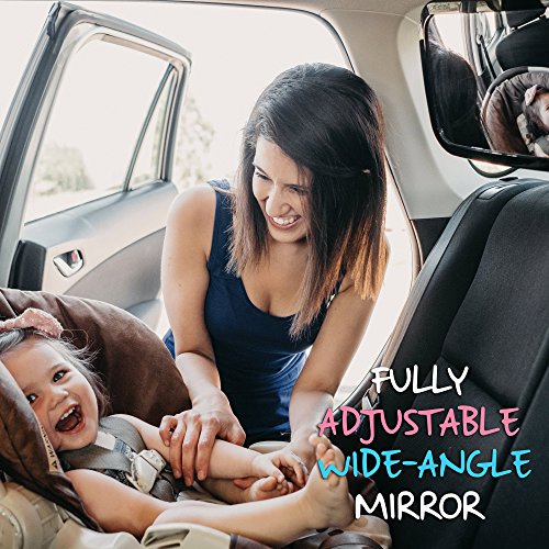 Baby Mirror For Car - Safely Monitor Infant Child In Rear Facing Car Seat - Wide View Shatterproof Adjustable Acrylic 360°For Backseat - Best Newborn Car Seat Accessories - By Snookums #TOP1