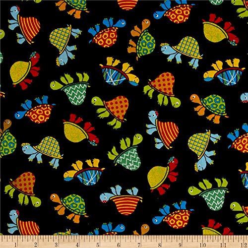 Santee Print Works Cove Turtles Allover, Yard, Black