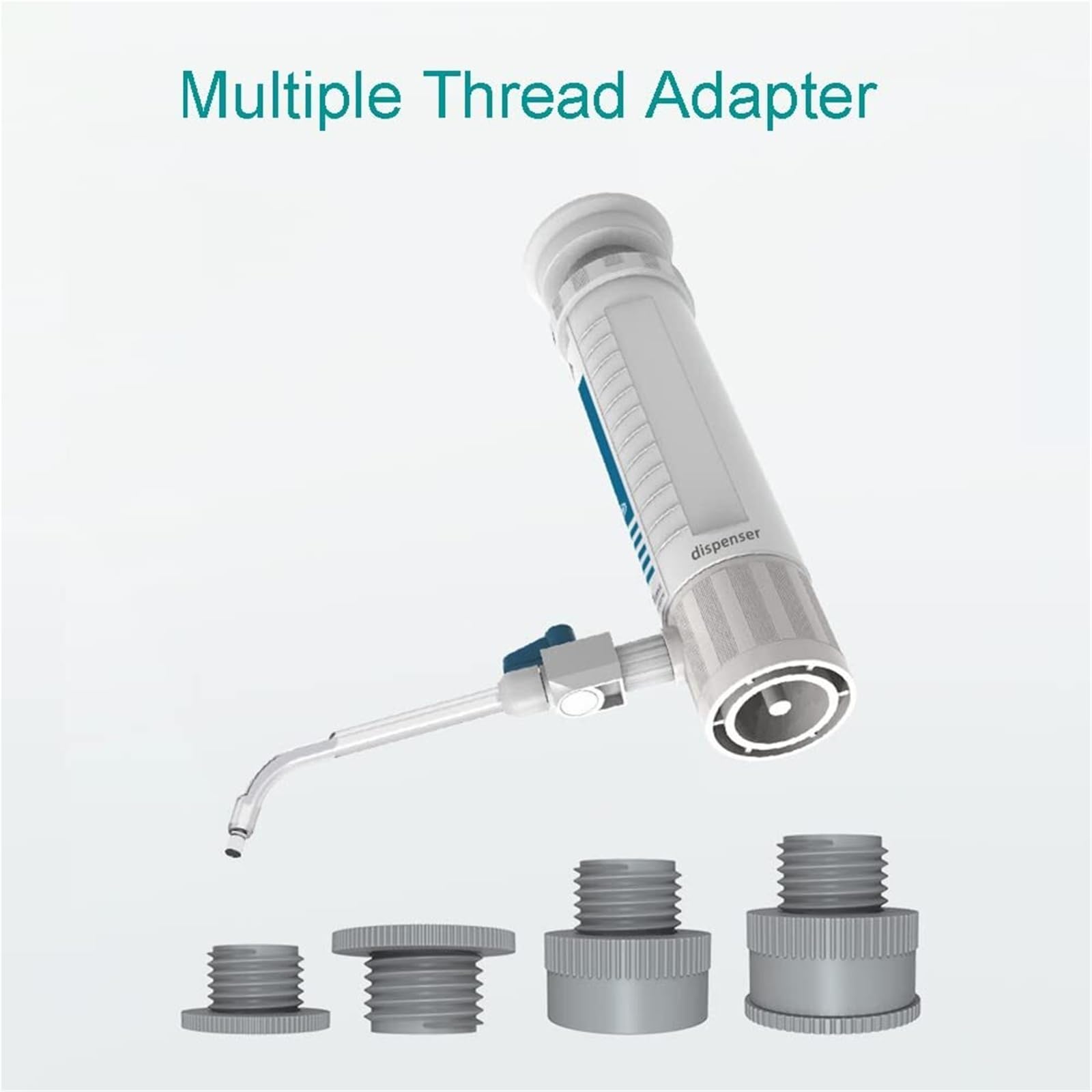 Flaschenaufsatz-Dispenser, Laborausrüstung for die sichere und präzise Dosierung von Forschungschemikalien, Flüssigkeitsspender mit Vorratsflasche, Labor-Flaschenaufsatz-Dispenser(2-10ml)
