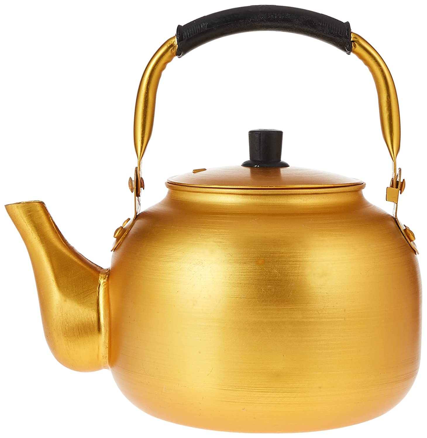 ALSAQER-Yellow Kettle 3L–Stove Top Tea Kettle-Golden Kettle-Karak Tea Kettle-Camping Kettle-Coffee Kettle Aluminium Kettle Pot Ideal for Home Office,Camping Tea Kettle & Hotel (3 Litre)