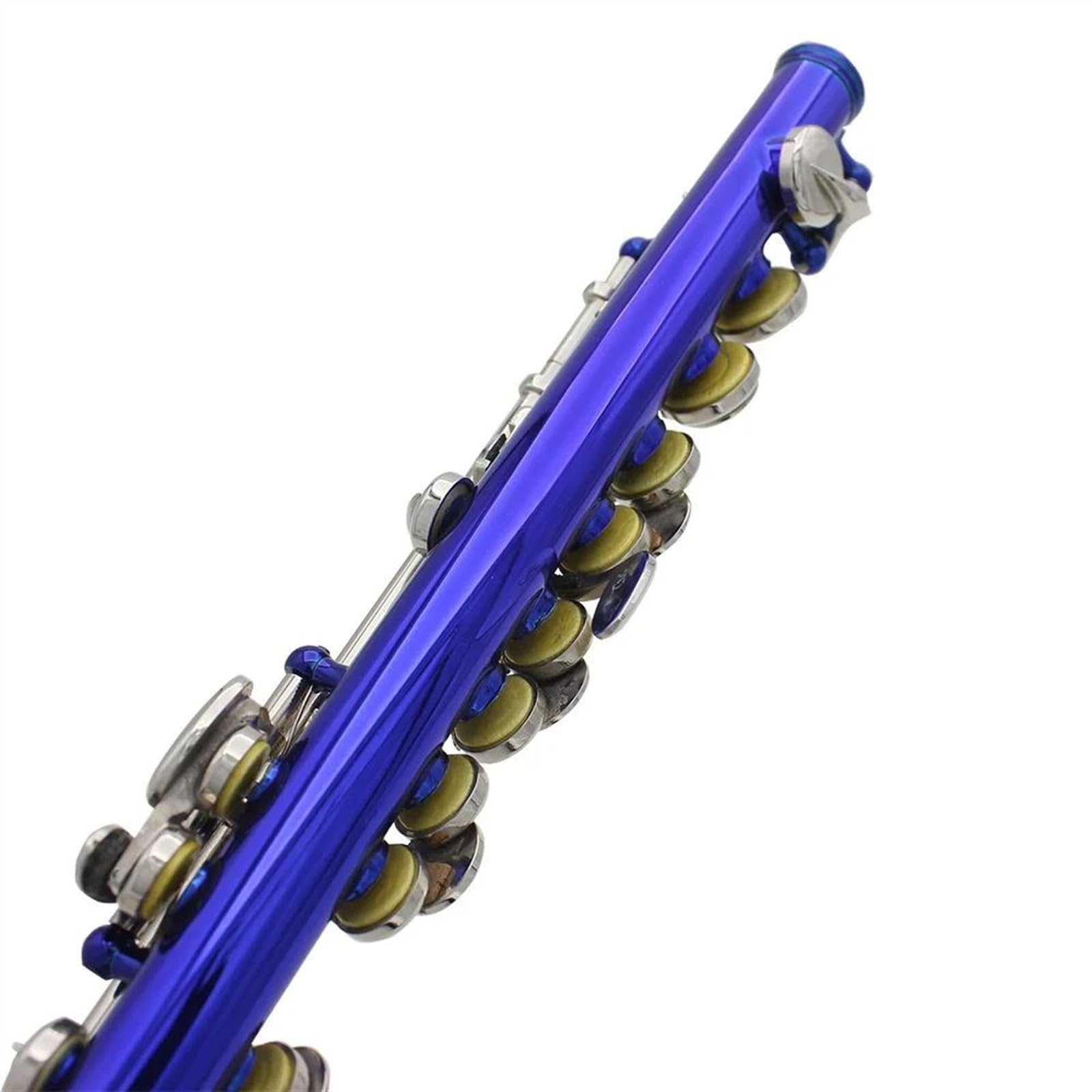 Flauta Piccolo De Tubo De Cuproníquel De 16 Agujeros Con Llave E Flauta De Tamaño Medio Con Caja De Cuero Flauta Travesera Kit (Color : E)