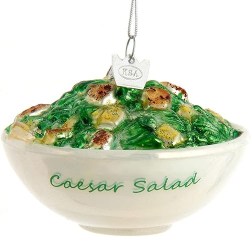 Miniatura 1 de Kurt S. Adler Adorno de ensalada César de cristal Noble Gems