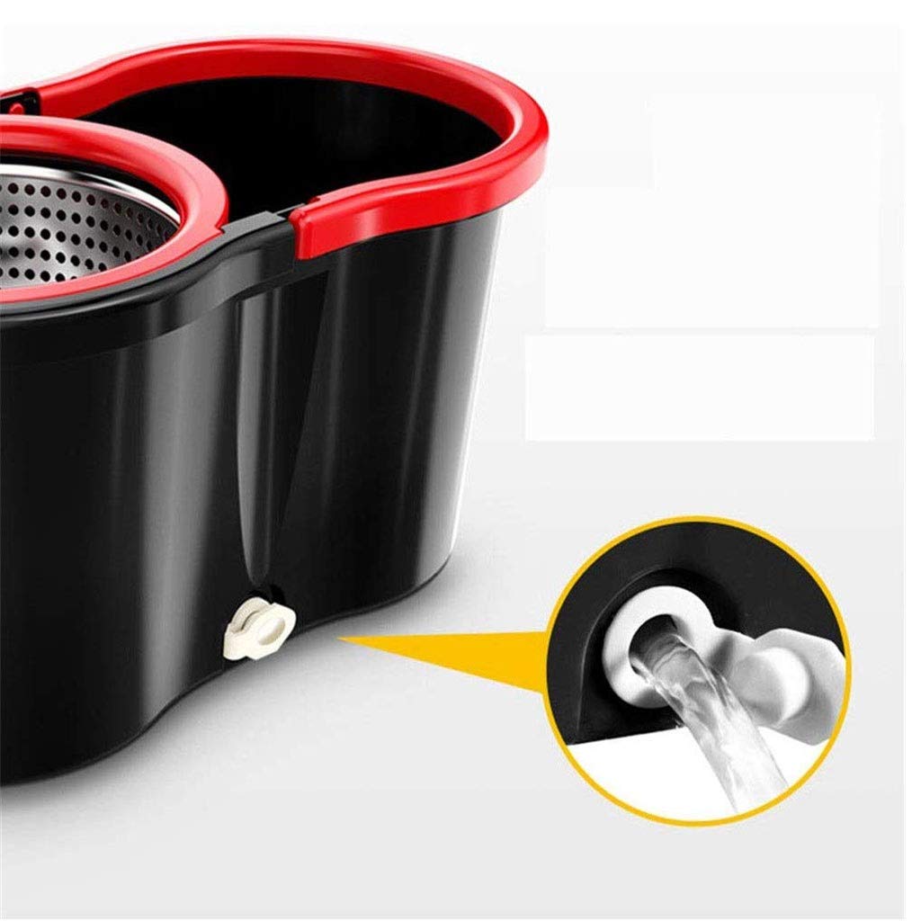 Fregona giratoria, Kit de Limpieza Cubo fregona giratoria mágica 360° con Hila