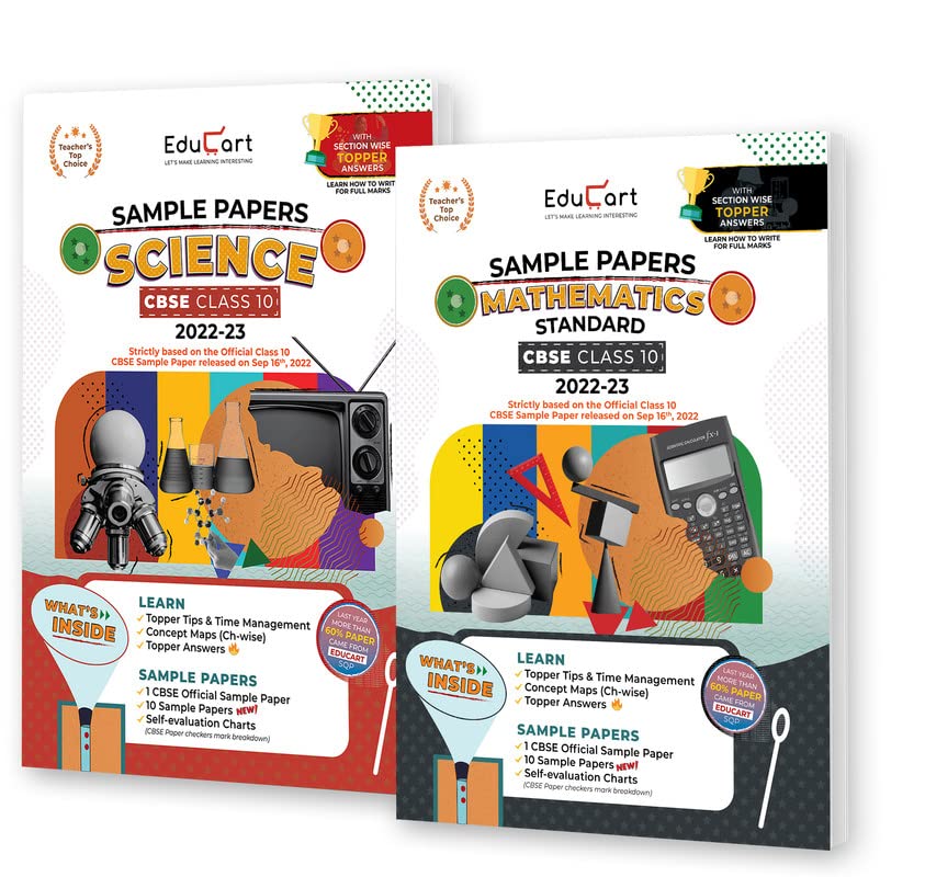 Buy Educart CBSE Class 10 Sample Papers 202223 Bundle Science and