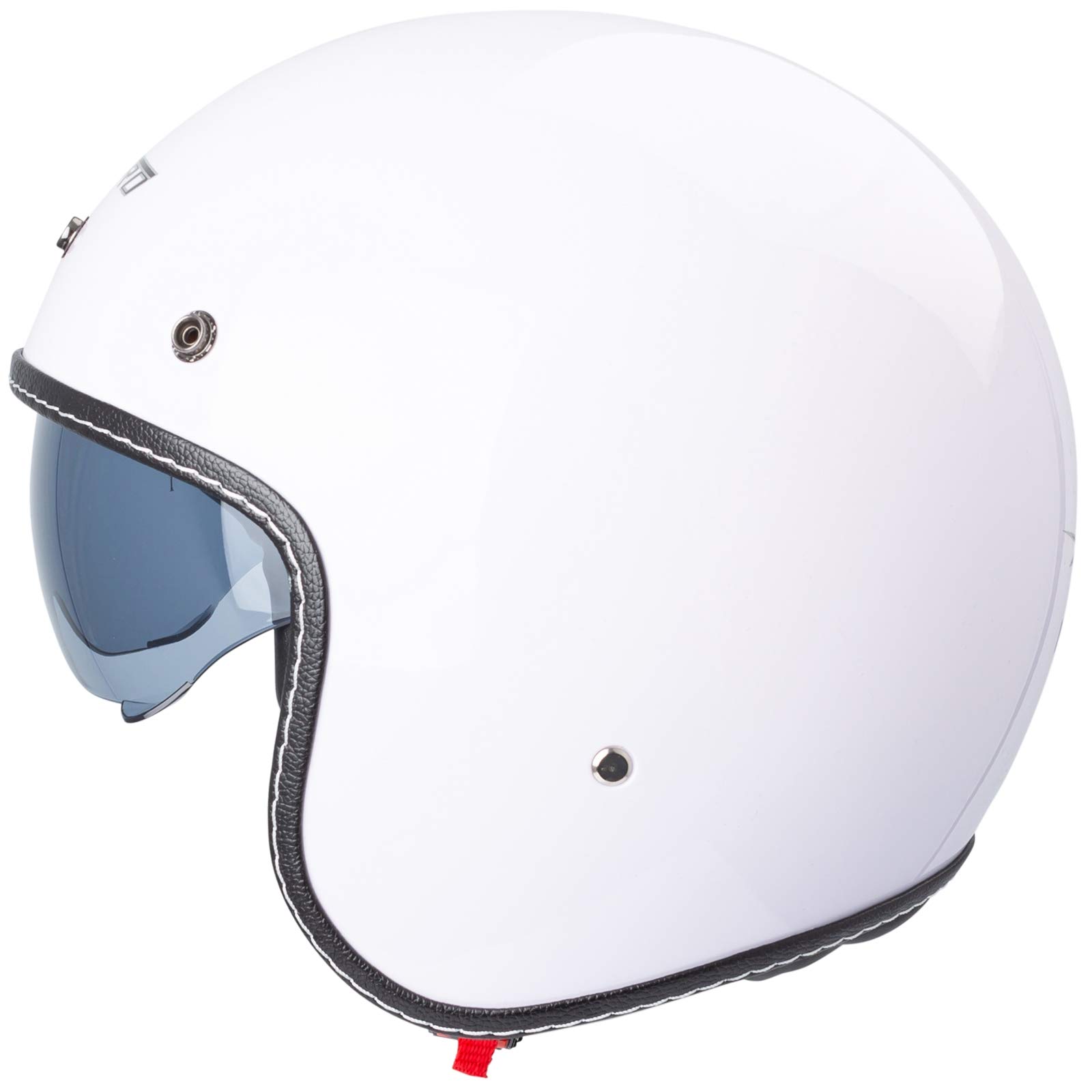 Casco Moto Jet Cafe Racer Omologato ECE 22-06 Parasole scooter