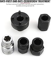 Vista 3 de EVTSCAN Kit de herramientas de extracción de polea de rueda libre de alternador, acero al carbono tratado térmicamente, ajuste de precisión